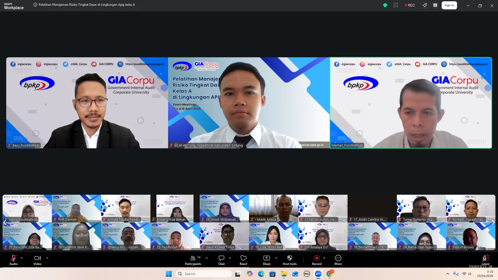 Pelatihan Manajemen Risiko Tingkat Dasar