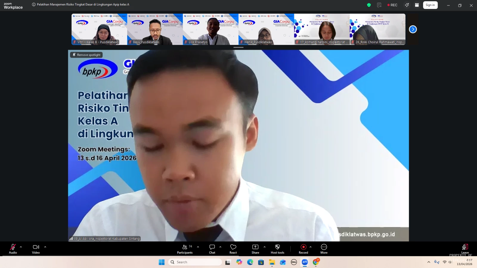 Pelatihan Manajemen Risiko Tingkat Dasar