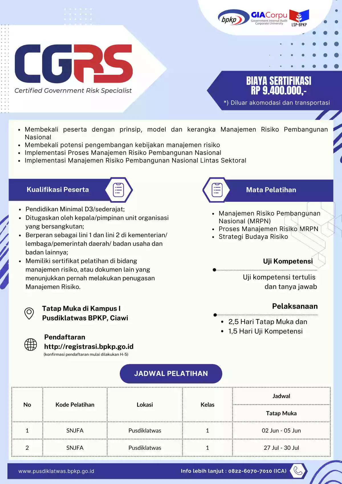 Certified Government Risk Specialist (CGRS)